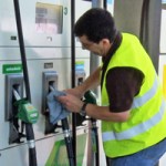 At work in a BP garage